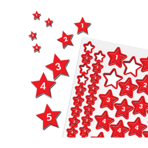 Magnetic Numbered Red Stars