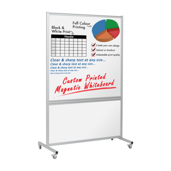 Magnetic Printed Whiteboard on Designer Stand