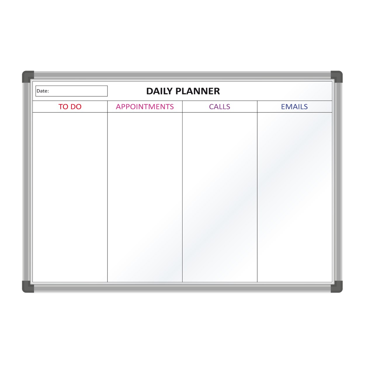 Daily Planner Printed Whiteboards